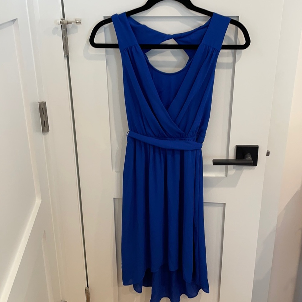 Express Royal Blue High Low Dress - Size XS